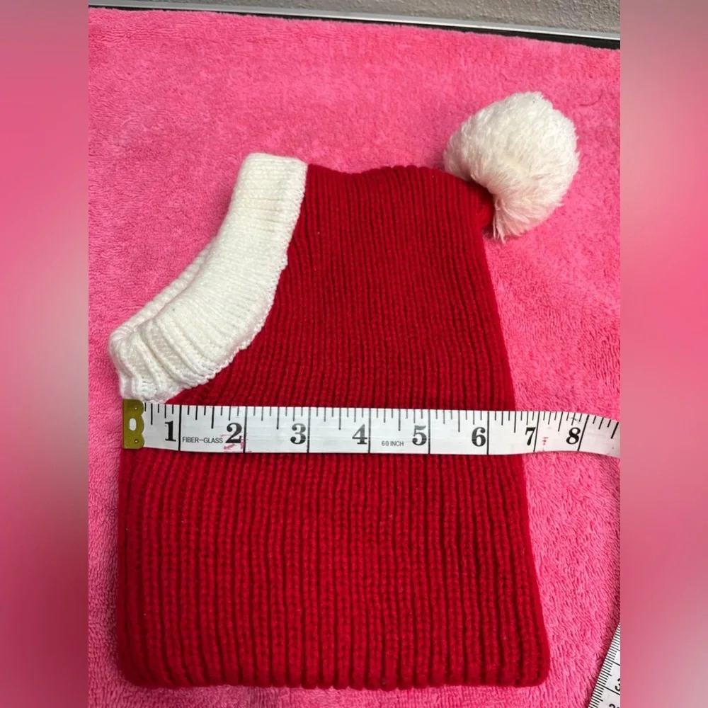Red and White Dog Christmas Hat